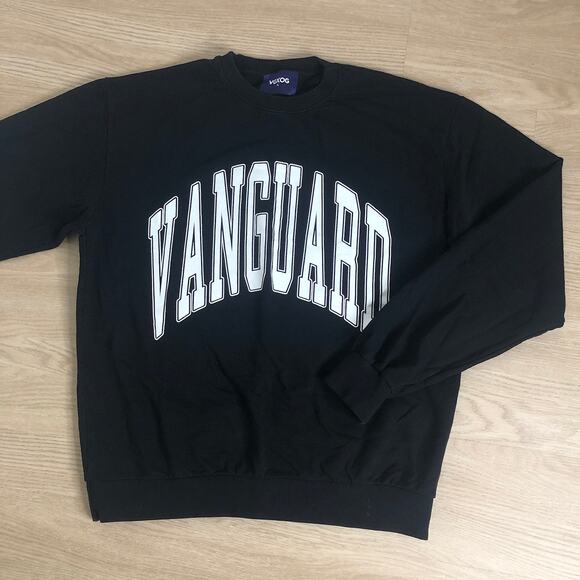 Vanguard Originals black spellout crewneck sweater unisex XL - Picture 2 of 5